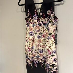 White House Black Market Scuba Floral Mini Dress